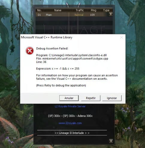 Debug error